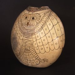Keramik mit Eulen bemalt