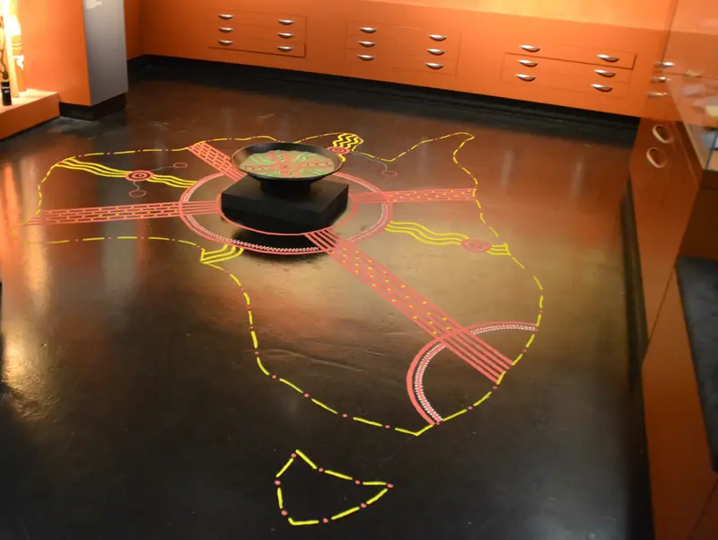 Traumzeitzeichnung auf dem Boden