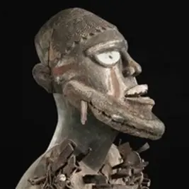 Portait einer Figur, welche einen afrikanischen Mann darstellt